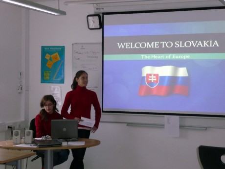 Iceland - Magda giving the presentation.JPG